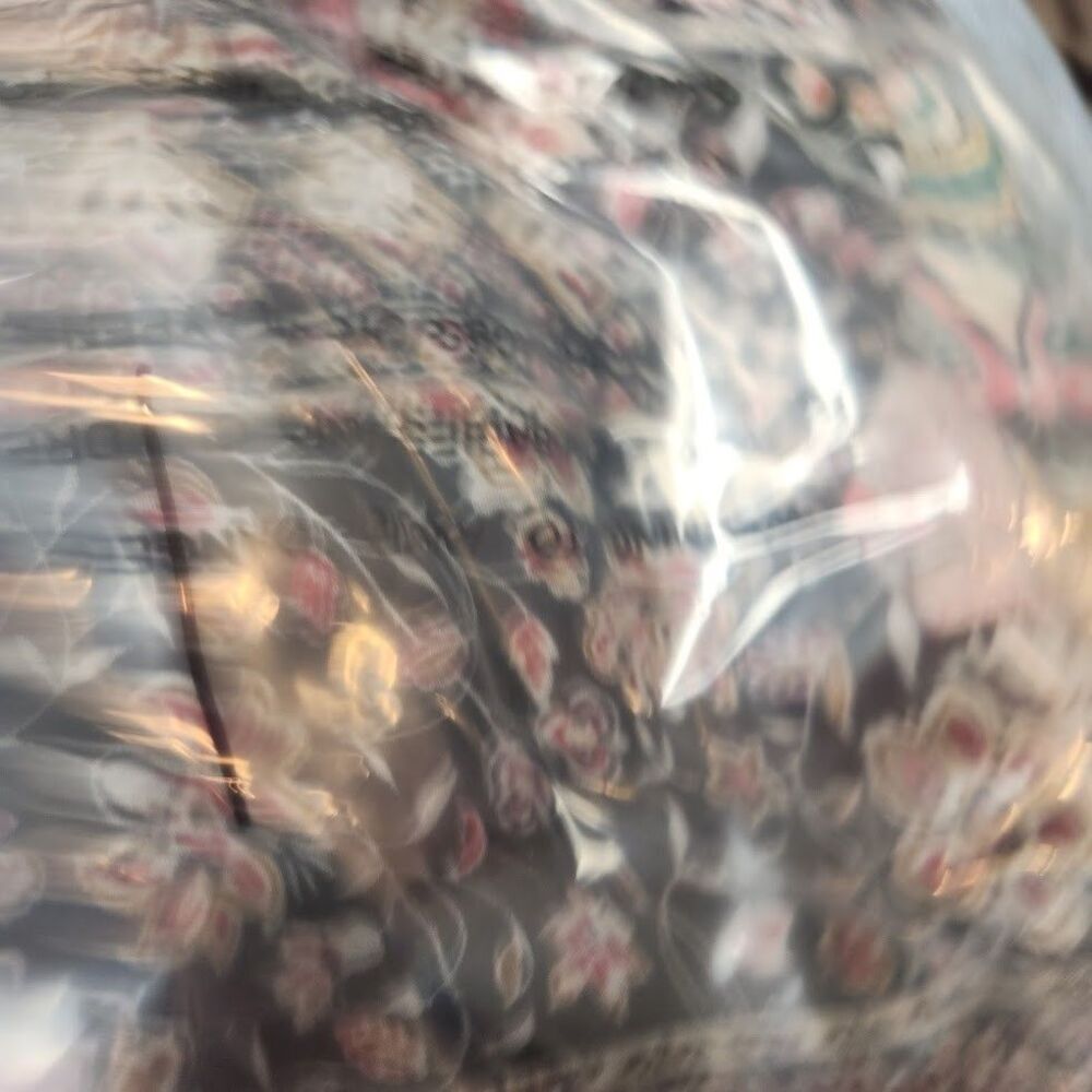 GIGIO Multicolored Blouse Flowing Boho Paisley Top Sheer See Trough 3/4 Sleeves - Picture 6 of 6